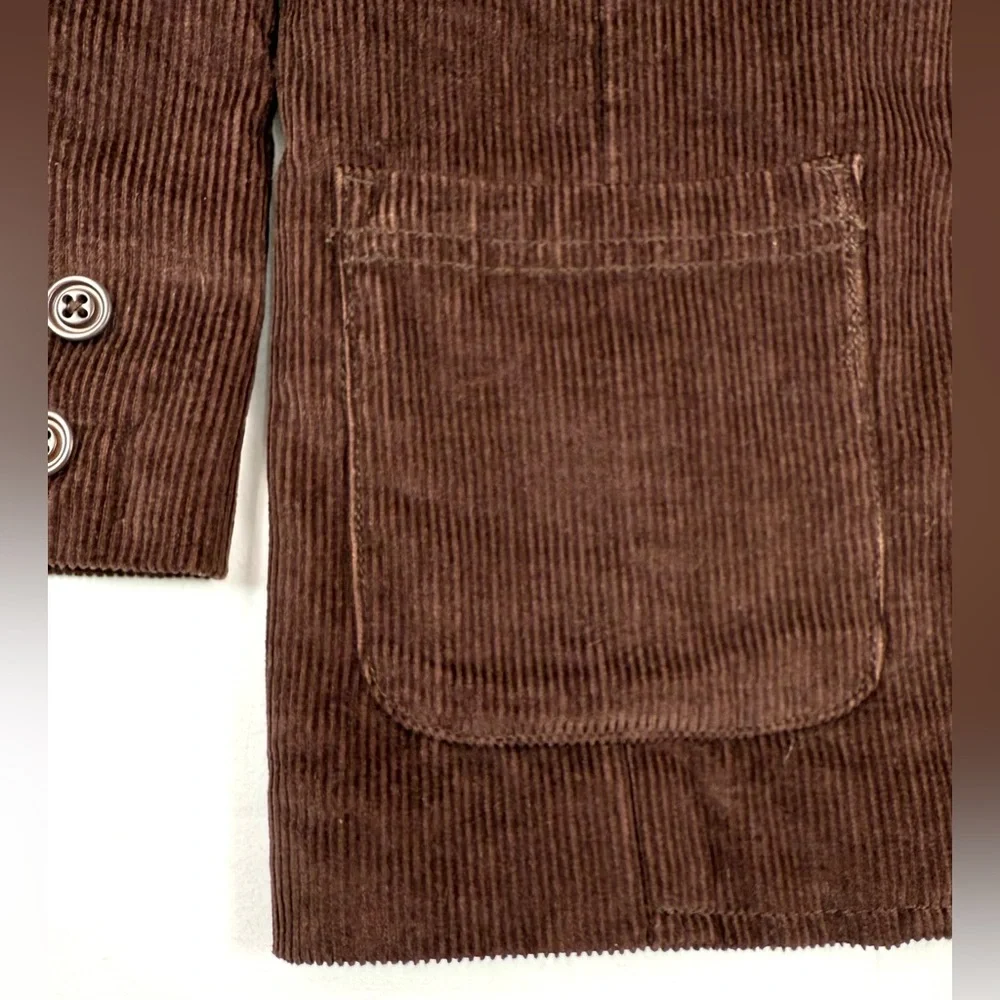 GYMBOREE VINTAGE Boys Brown Corduroy‎ Blazer S 5/6 2009 Classic Jacket Preppy